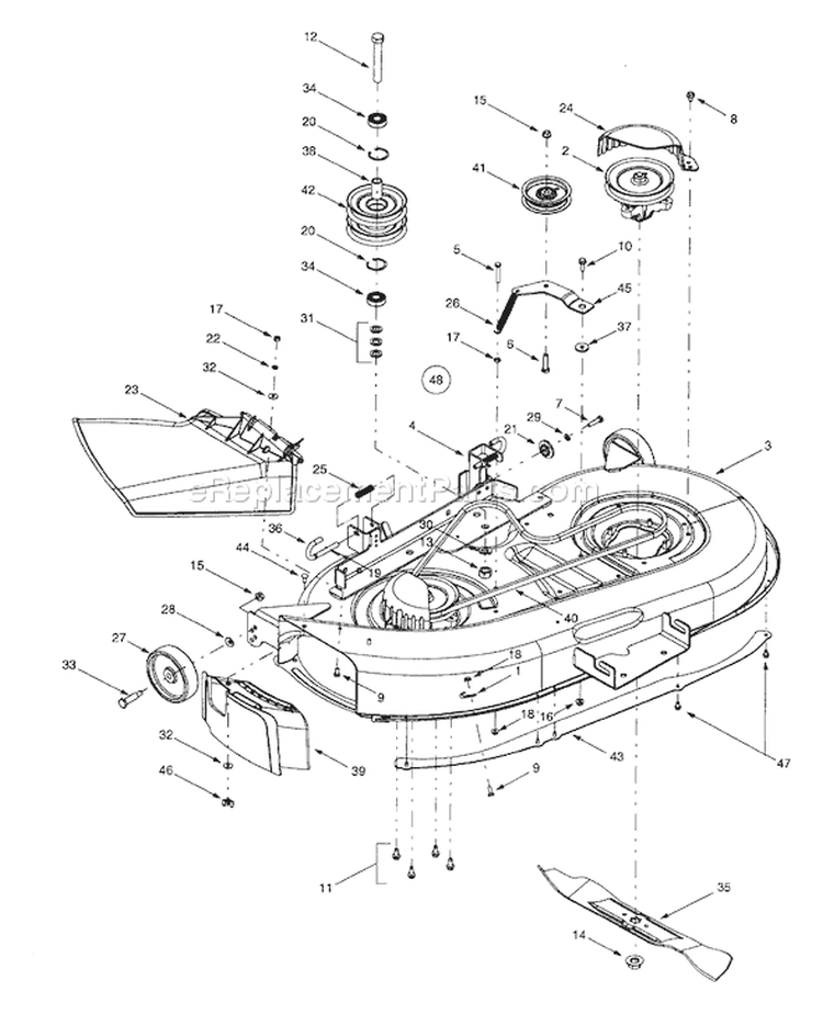 Page B Diagram and Parts List for 13AD624G401 2001 Yard Man Lawn Tractor